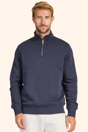 1/4 Zip Sweat in Navy