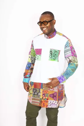 African Patched Long Shirt