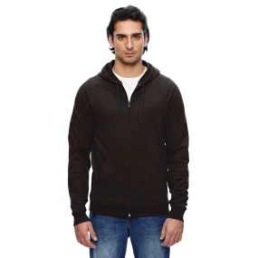 American Apparel Unisex Black California Fleece Zip Hoodie