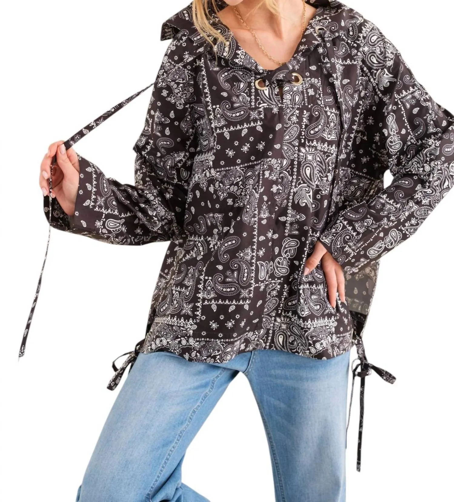 And The Why - Say We Can Bandana Print Windbreaker Jacket