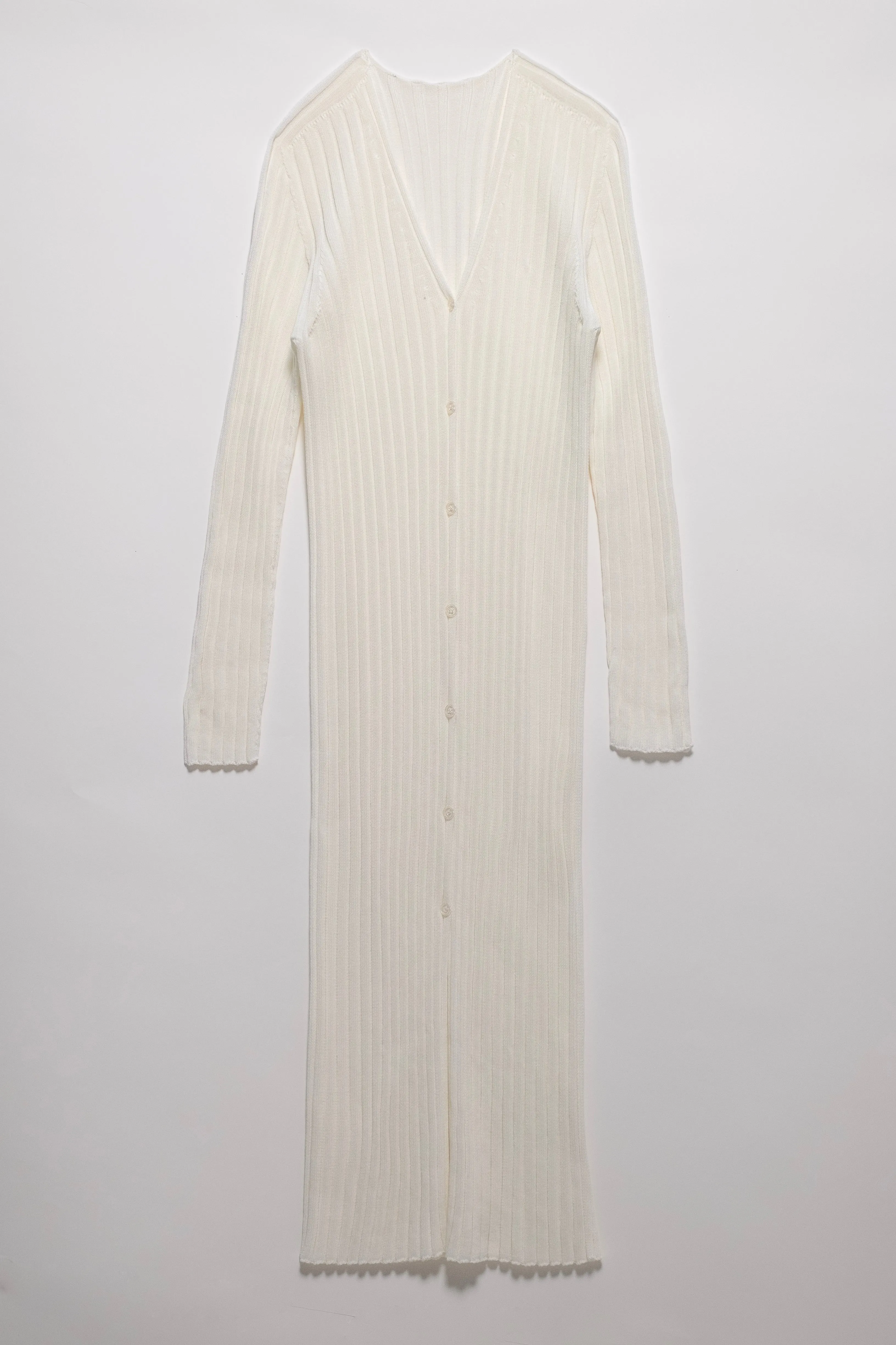 Cardigan lungo in cotone pregiato