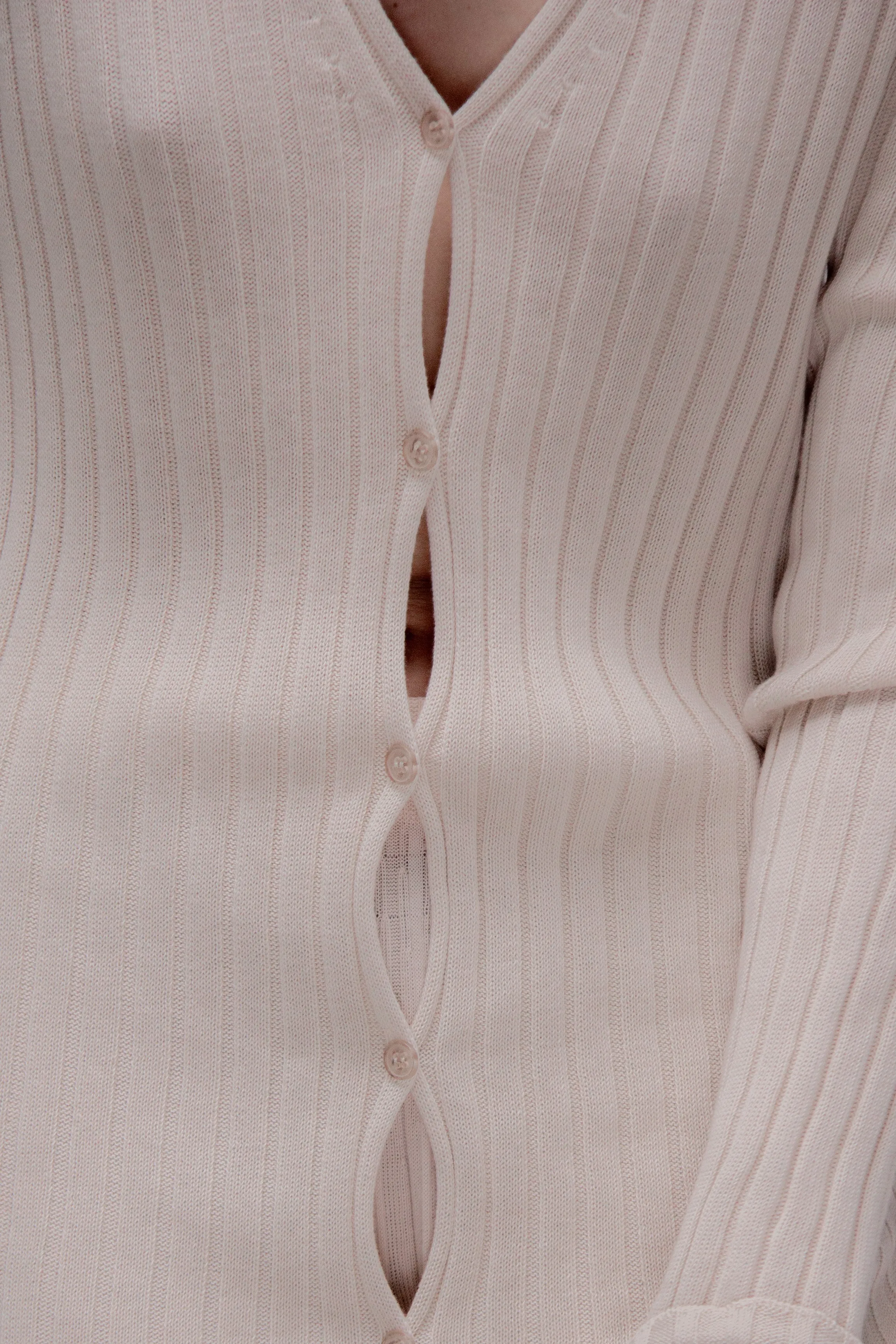 Cardigan lungo in cotone pregiato