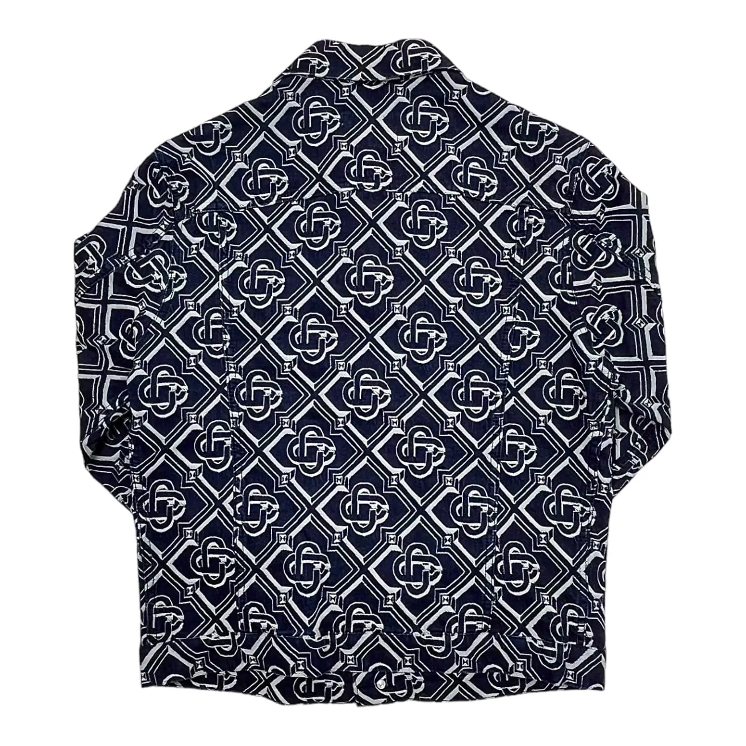 Casablanca Grand Prix Monogram Denim Jacket Blue Pre-Owned