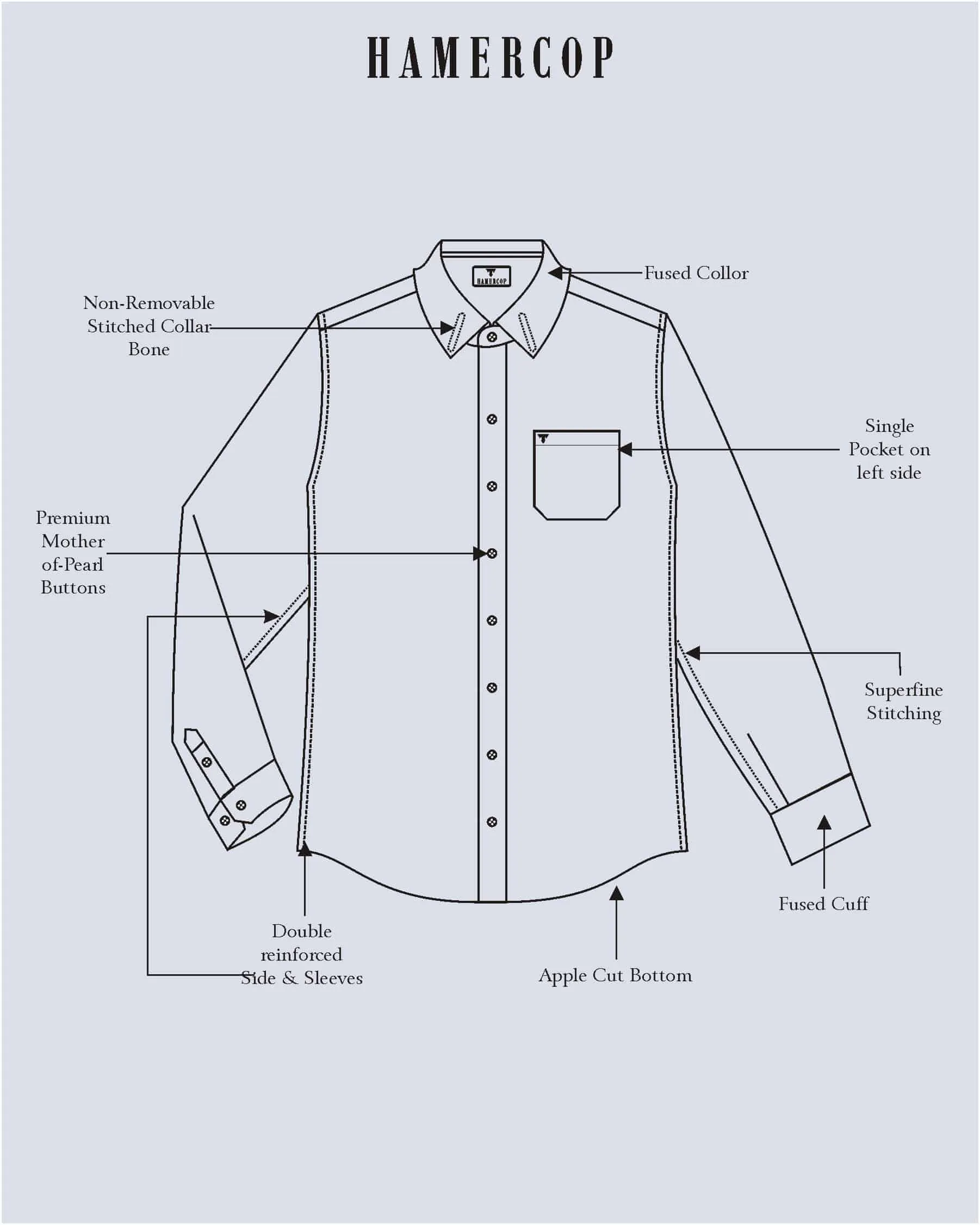 Crollon Blue With White Check Dobby Cotton Shirt