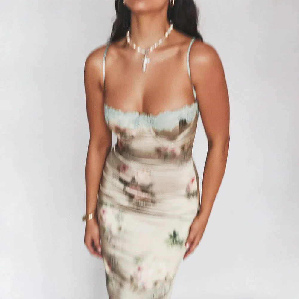 Delfina Satin Midi Dress