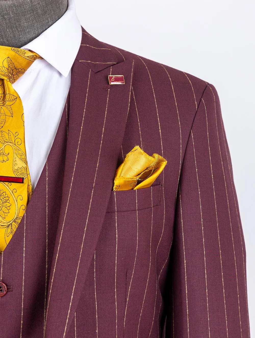 Enrique Maroon Set Blazer Linen Suit