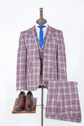Erick Pink Set Blazer Linen Suit