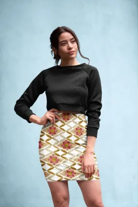Flowery pattern Poster Pencil Skirt