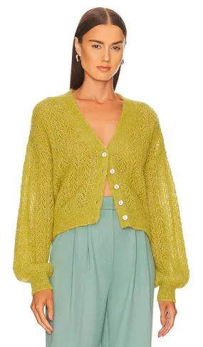 Free People Ameila Cardi in Yellow