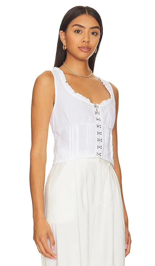 Free People Amelia Corset Top in White