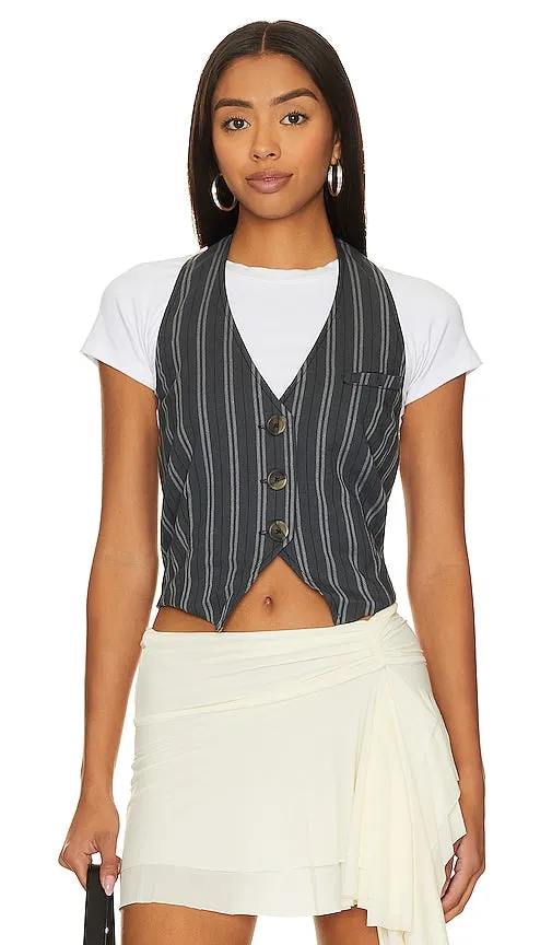 Free People Dakota Vest in Charcoal