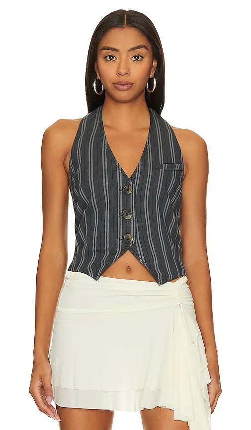 Free People Dakota Vest in Charcoal