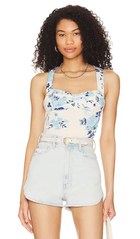 Free People Ginger Snap Top in Blue