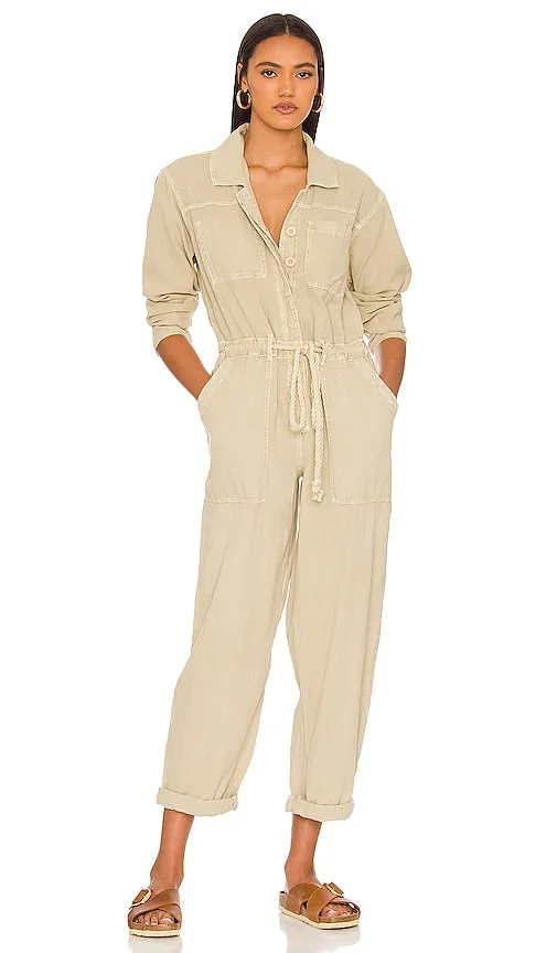 Free People Quinn Coverall in Cream