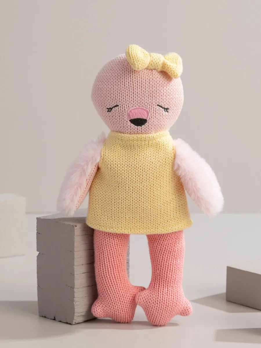 Freya The Flamingo  Knitted Animal
