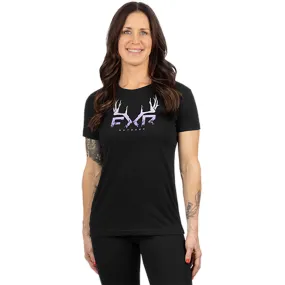 FXR Antler Premium T-Shirt Black/Lilac