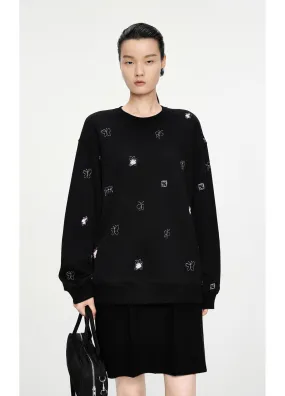 JNBY butterfly embellished sweatshirt