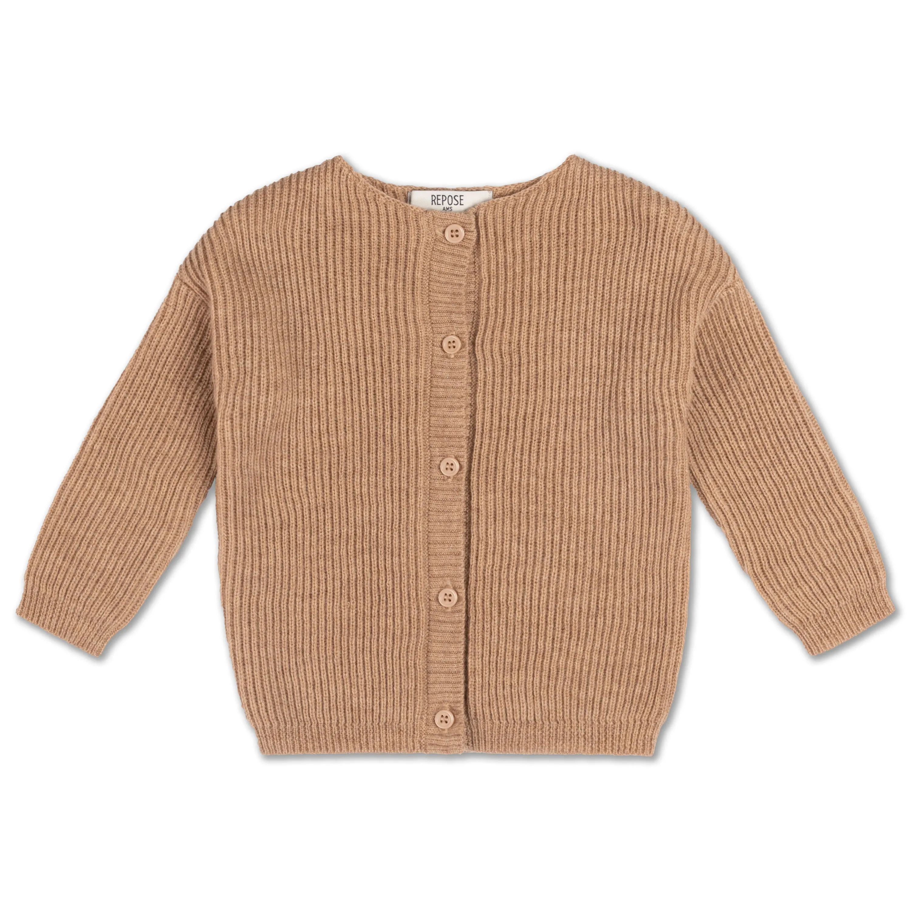 knit cardigan - soft caramel