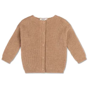 knit cardigan - soft caramel