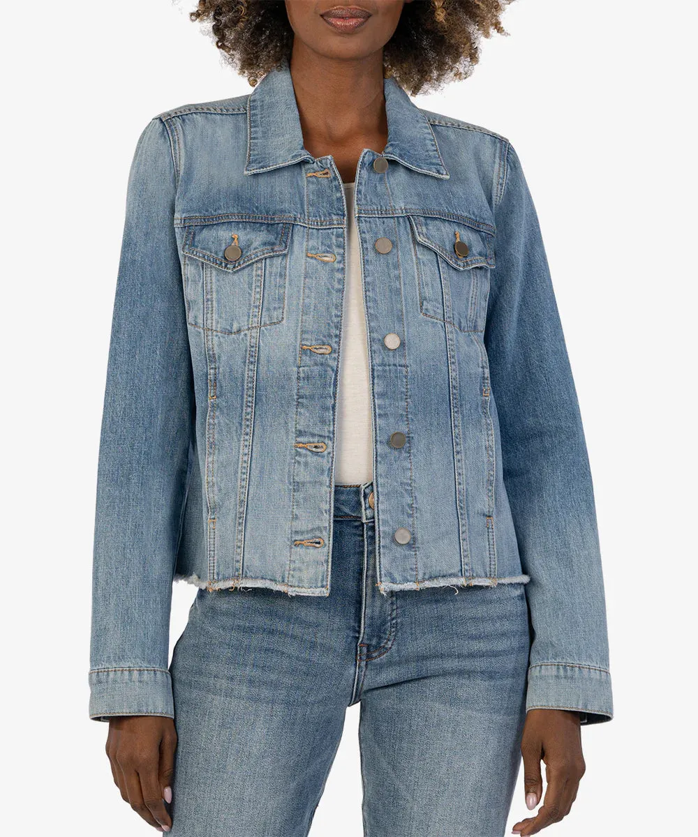 KUT1280 Julia Crop Jacket W/ Drop Shoulder
