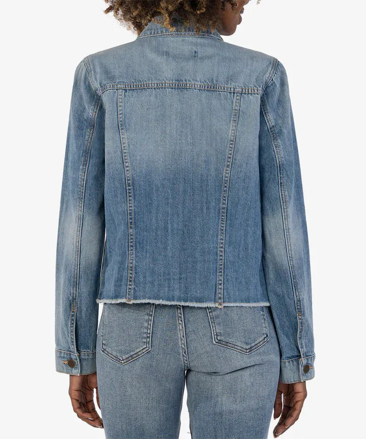 KUT1280 Julia Crop Jacket W/ Drop Shoulder