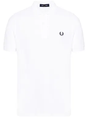 logo-embroidered piqué polo shirt