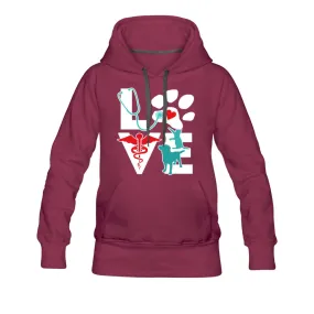 Love Dog and Cat Women’s Premium Hoodie