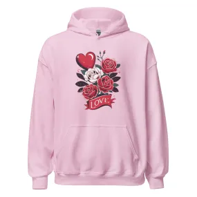 Love Floral - Cozy Valentine’s Day Hoodie – Romantic Designs for 2025