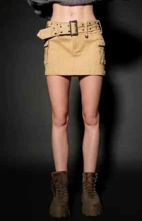 Low Waisted Cargo Mini Skirt