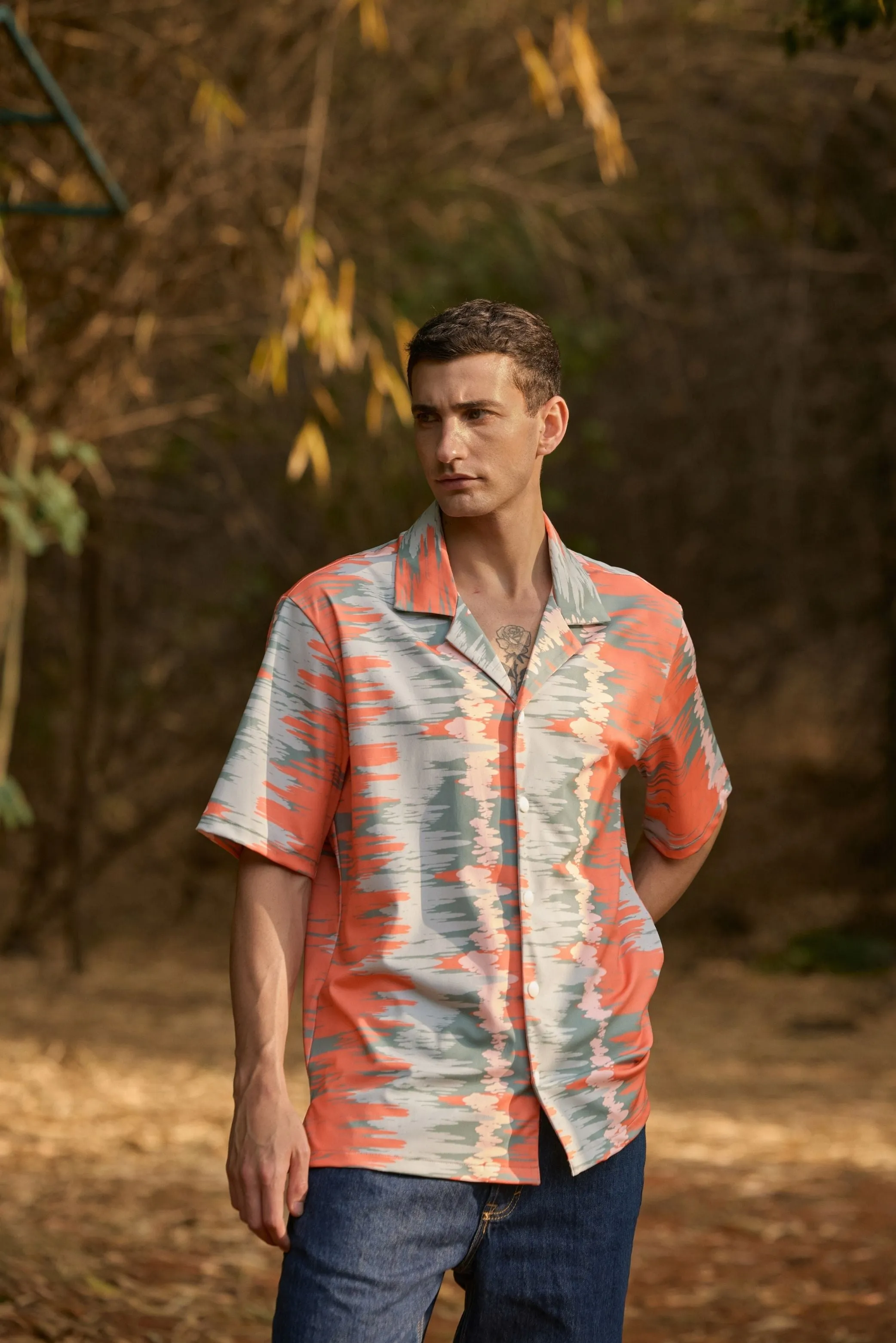 Men's Abstract Print  Shirt