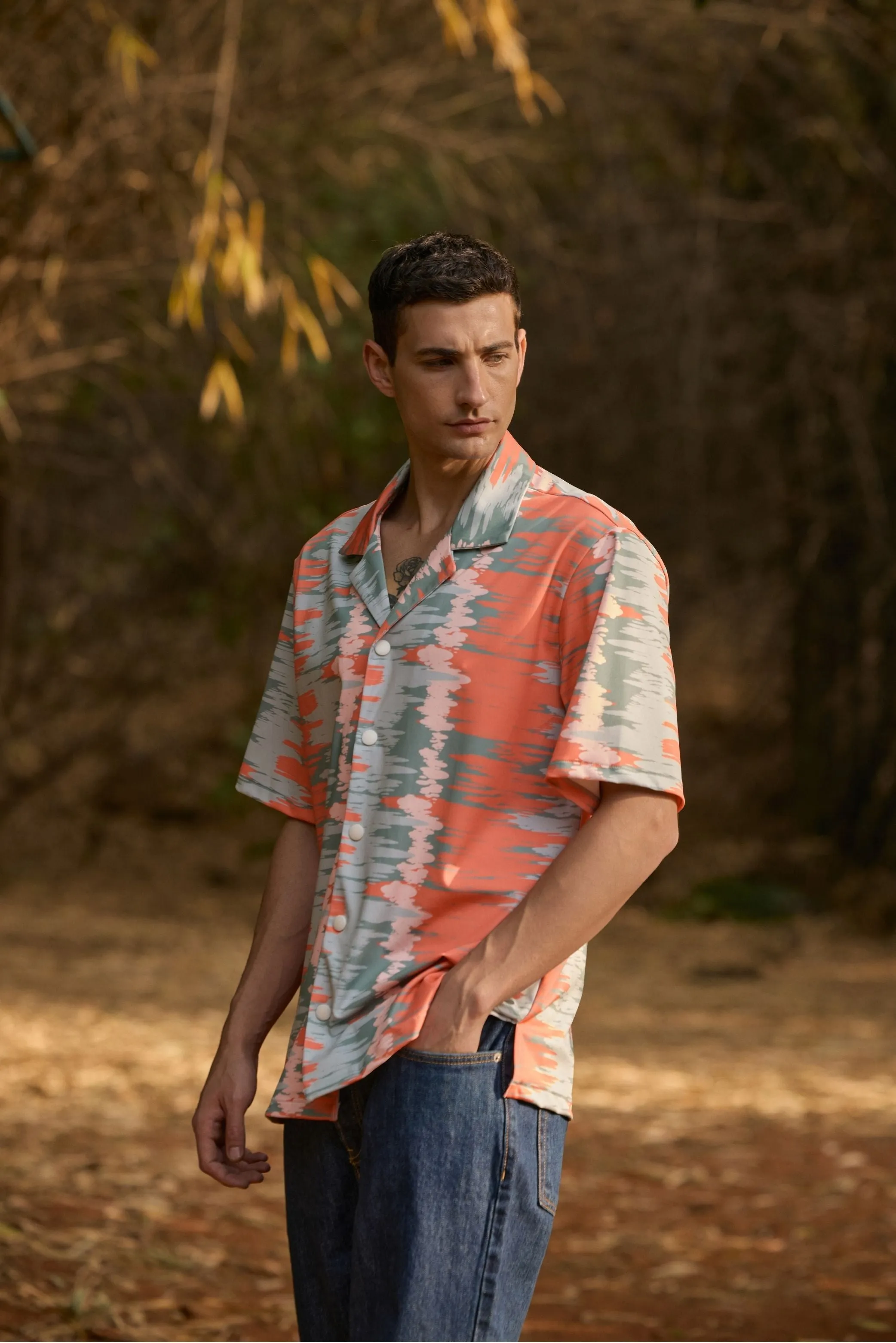Men's Abstract Print  Shirt