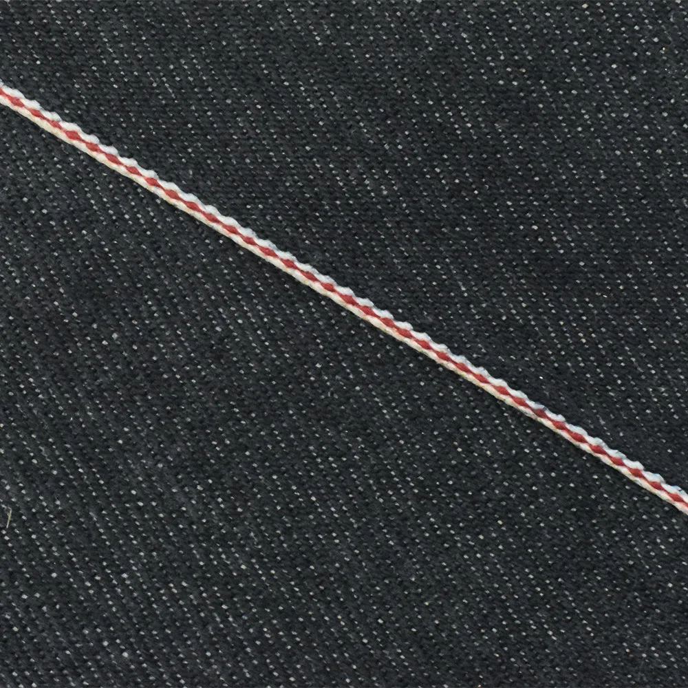 Night Gray-Red-White 21 oz. Cotton Japanese Selvedge Denim Fabric