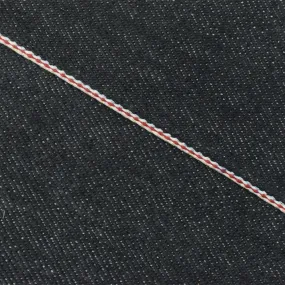 Night Gray-Red-White 21 oz. Cotton Japanese Selvedge Denim Fabric