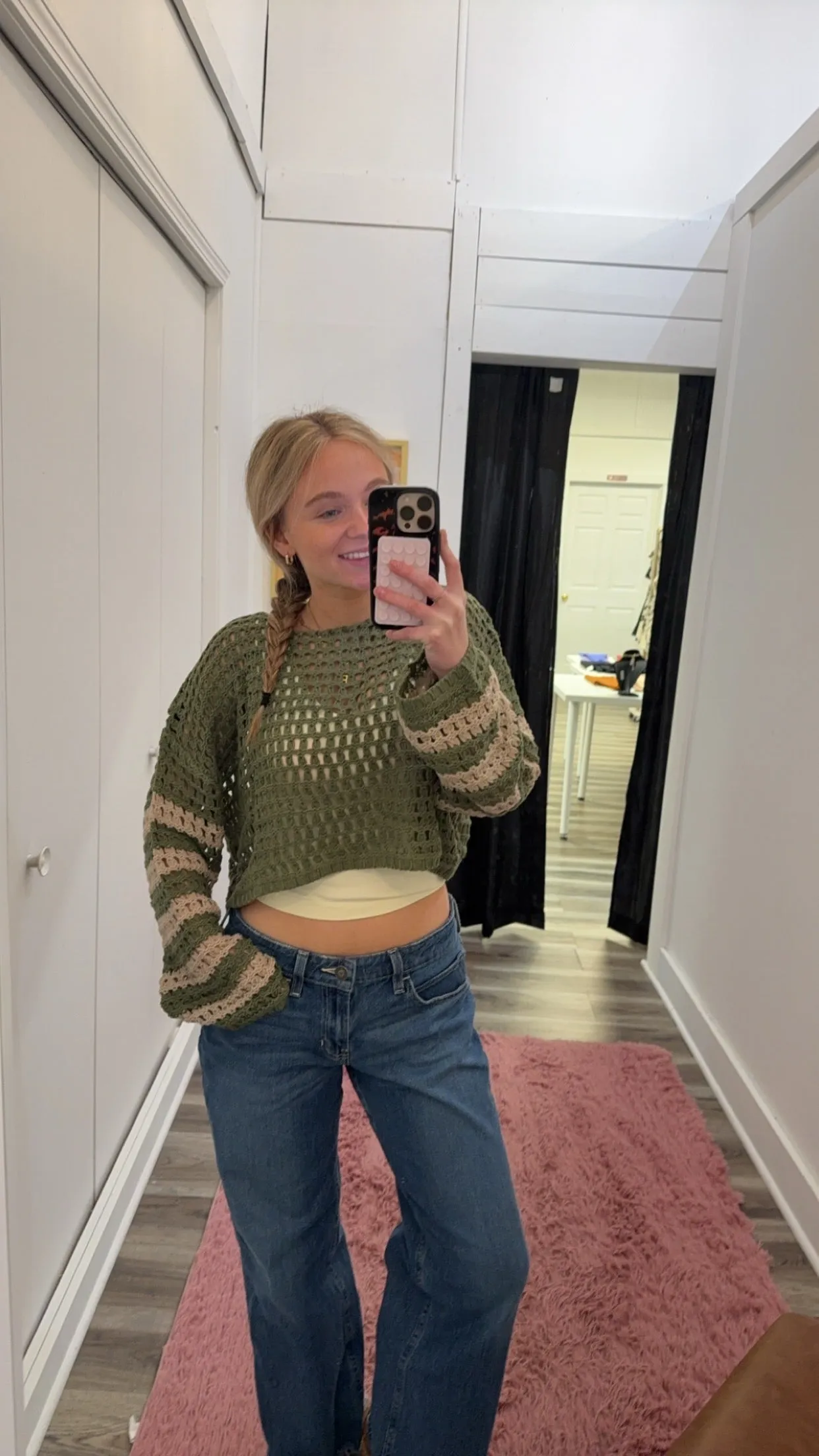 Olive Striped Sweater