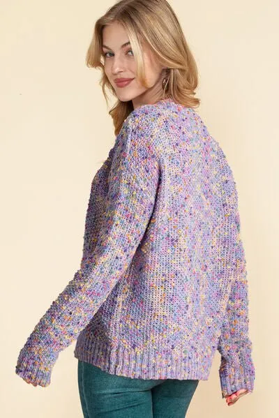 Party Pop V -Neck Confetti Sweater