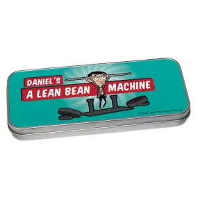 Personalised A Lean Bean Machine Pencil tin