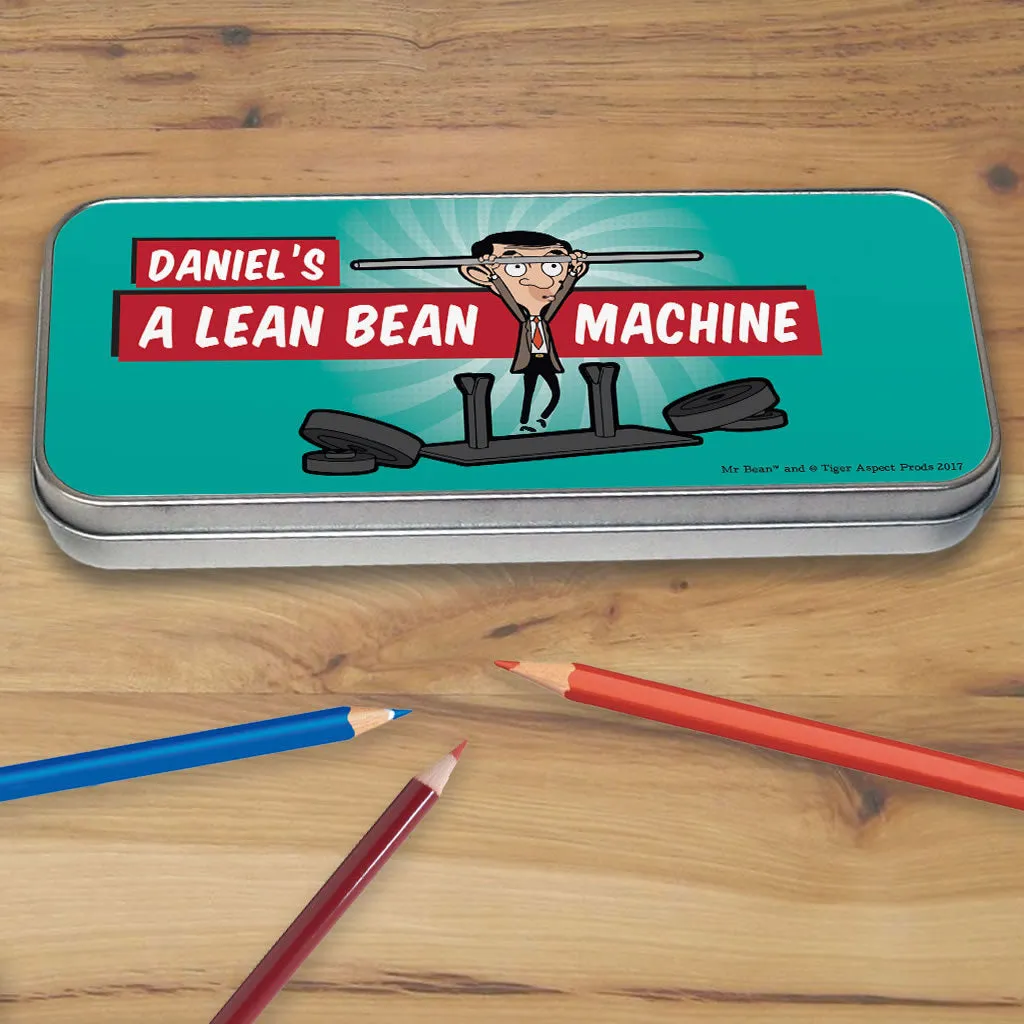 Personalised A Lean Bean Machine Pencil tin