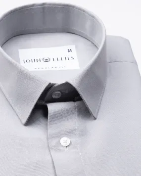 Renato Privilege Silver Grey Plain Oxford Cotton Shirt