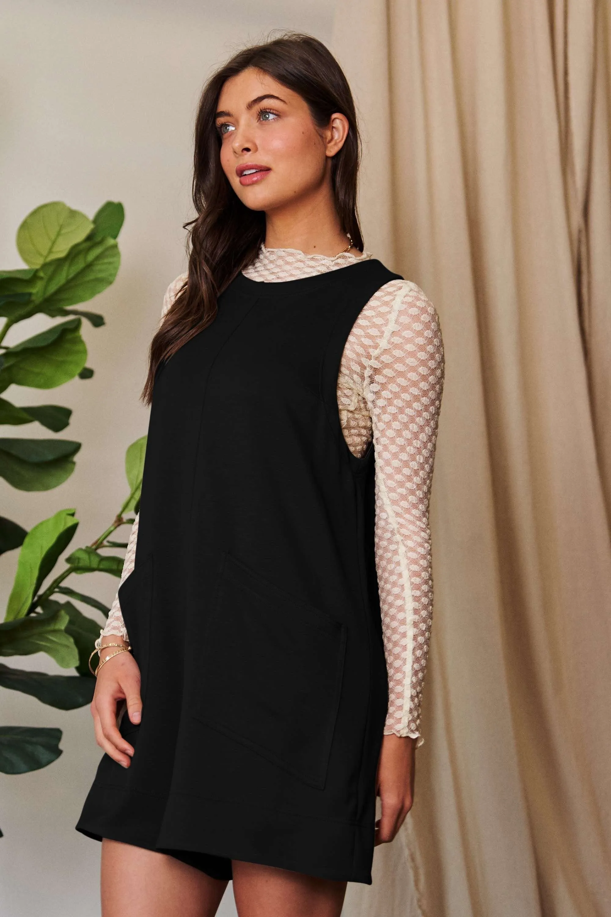 Soft Knit Pockets Comfy Romper