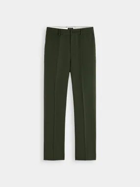 Straight fit wool blend chinos