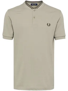 stripe-trim cotton polo shirt