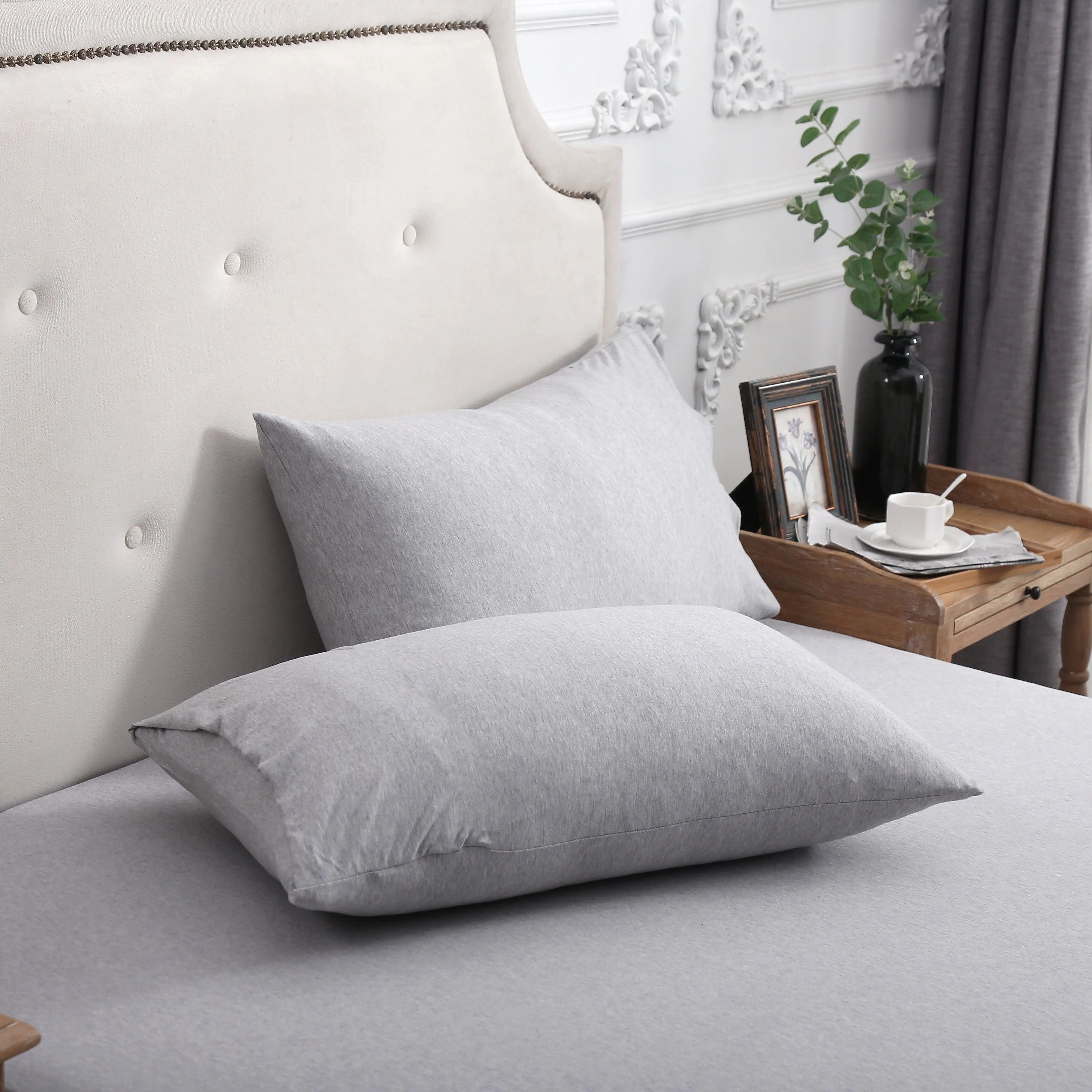 T-shirt Cotton Jersey Knit Pillowshams (Set of 2)