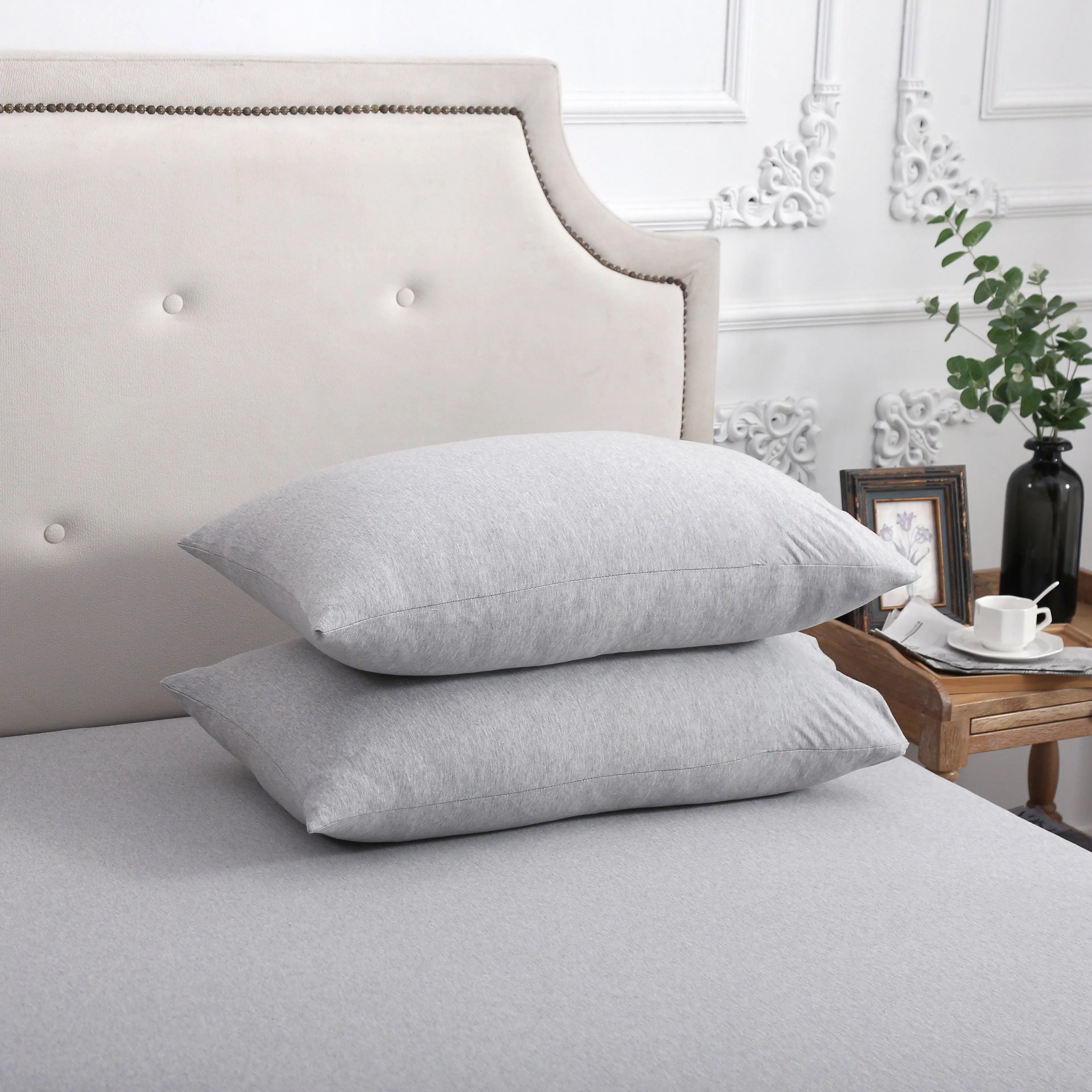 T-shirt Cotton Jersey Knit Pillowshams (Set of 2)