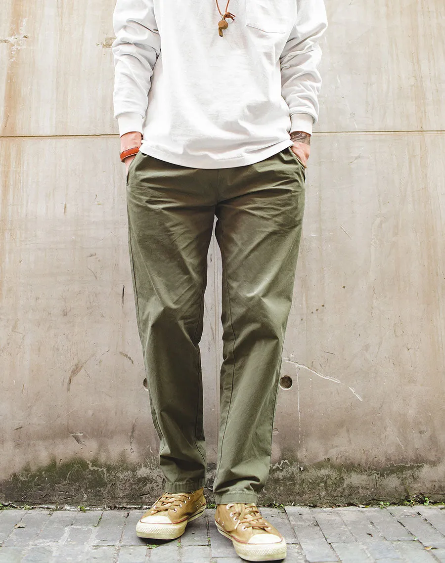 Tooling American Retro Black Straight Casual Men's Trousers