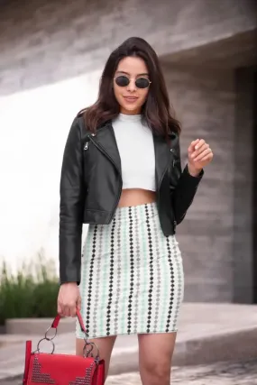 Tribal Boho Pattern Minimal Pencil Skirt
