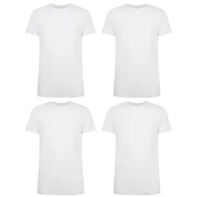 Voordeelbundel: T-Shirts Ruben ronde hals (4-pack) – Wit