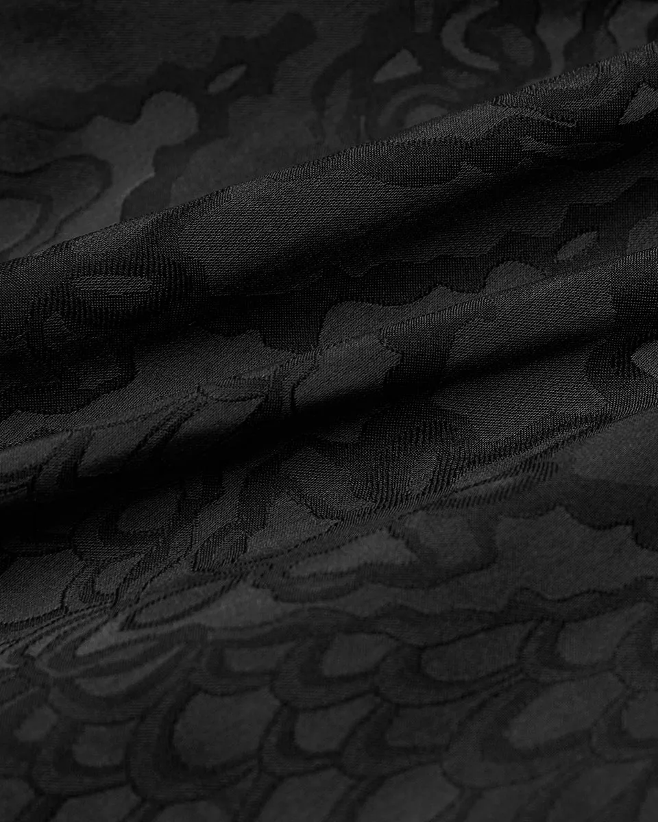 WY-1279 Mens Serpentine Gothic Dandy Shirt - Black